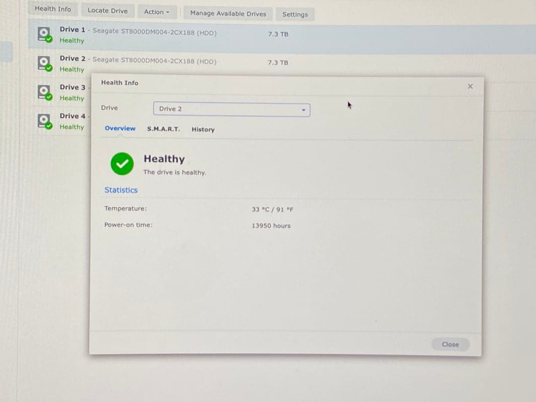 Synology DS423+ 4ベイ NAS / 8TB HDD x4