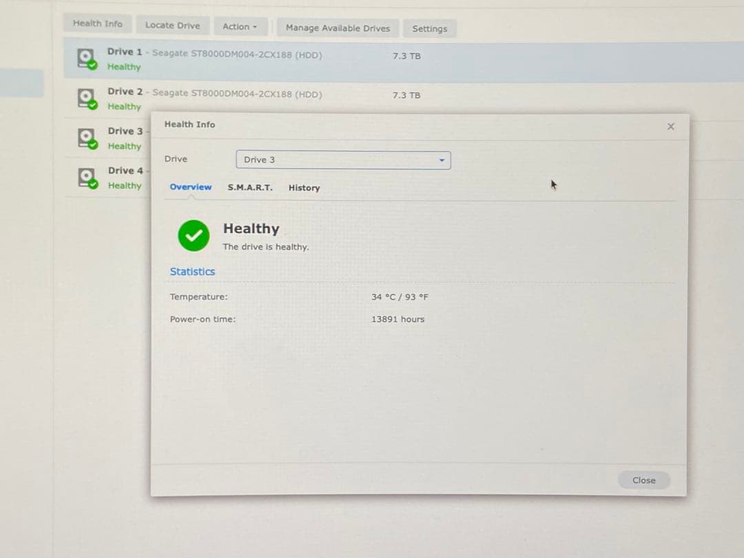 Synology DS423+ 4ベイ NAS / 8TB HDD x4