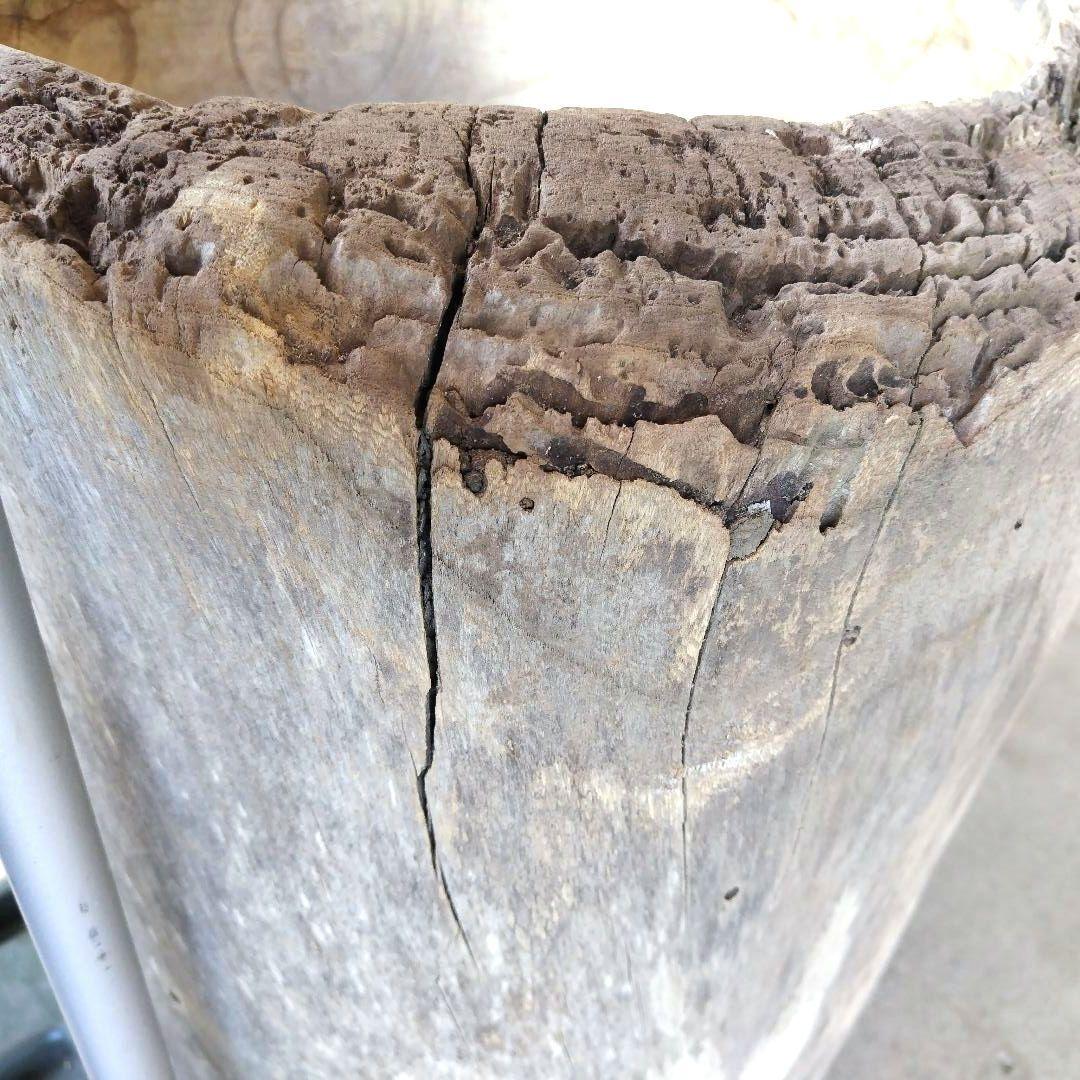 昭和レトロ　けやき臼　木臼　餅つき　アンティーク古道具　ジャンク品