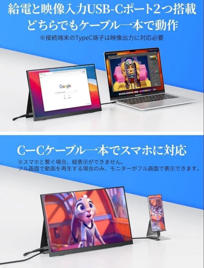 モバイルモニター モバイルディスプレイゲーム cocopar15.6インチ