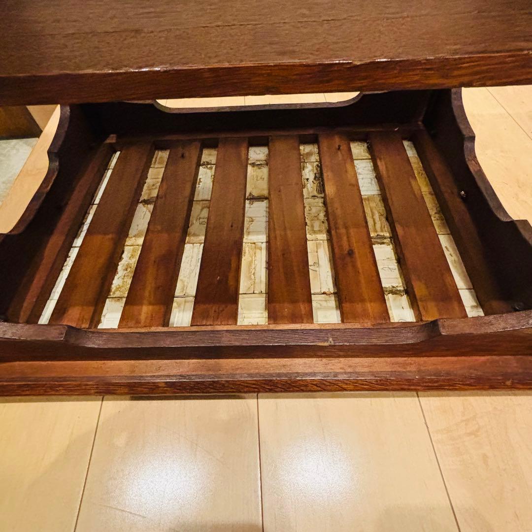 美品 瀬戸焼タイルトップ 戦前アンティークテーブル 大正浪漫 和製家具 日本職人