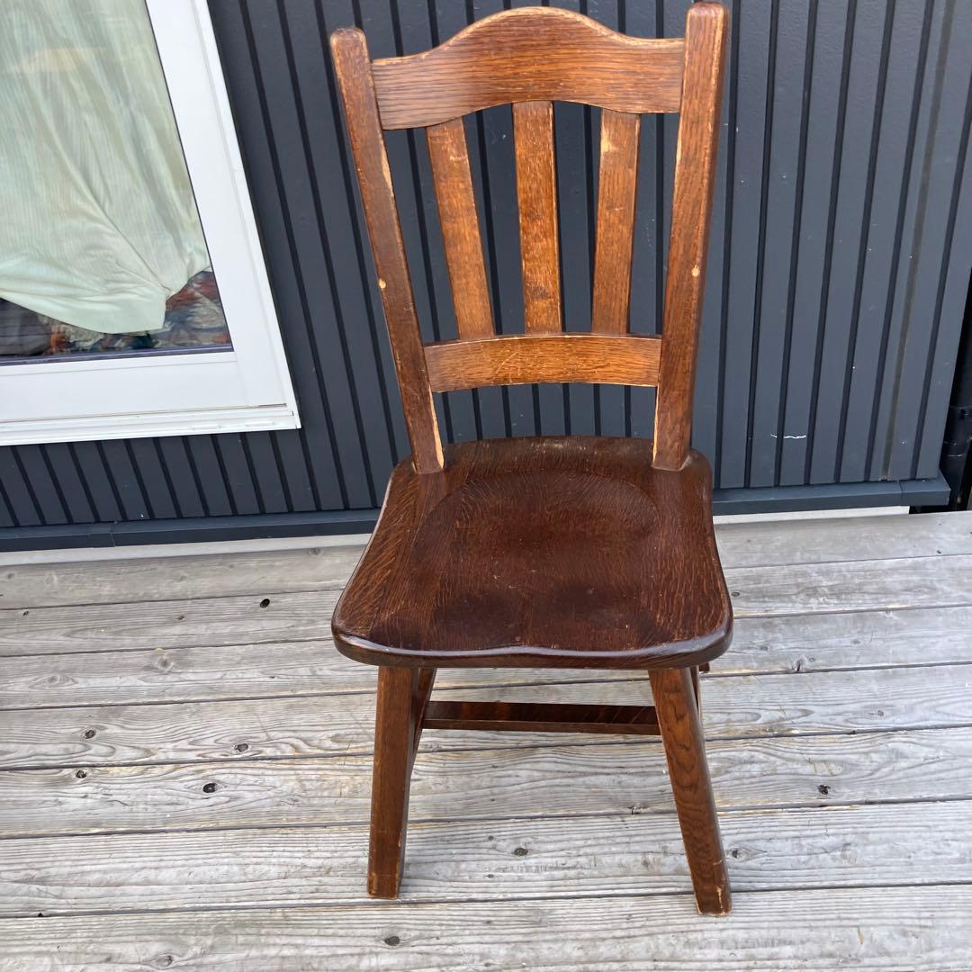 ① 北欧レトロ 古家具 木製椅子 チャーチチェア ダイニングチェア ビンテージ