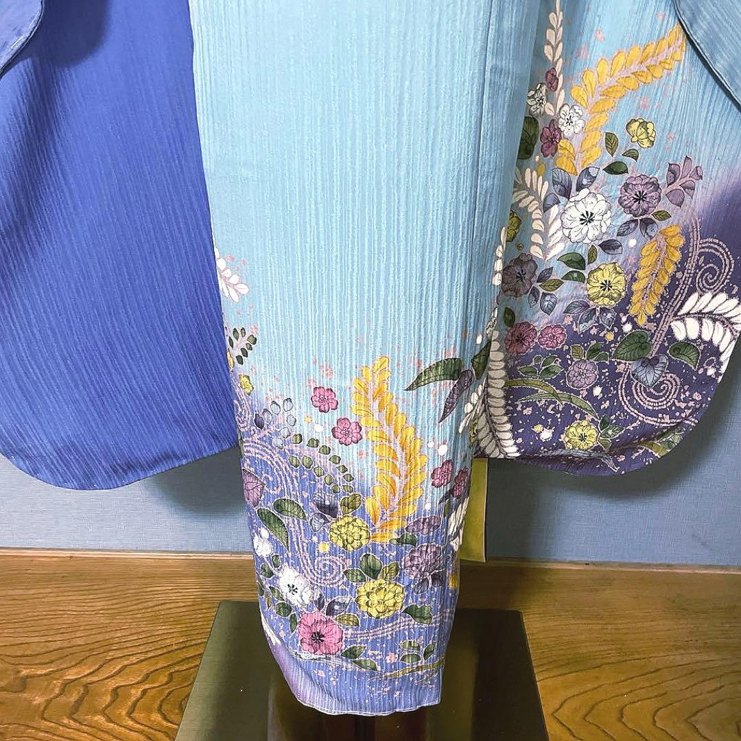 振袖フルセット　高身長　新品友禅　辻ヶ花　成人式振袖　振袖　裄丈69 しつけ糸付