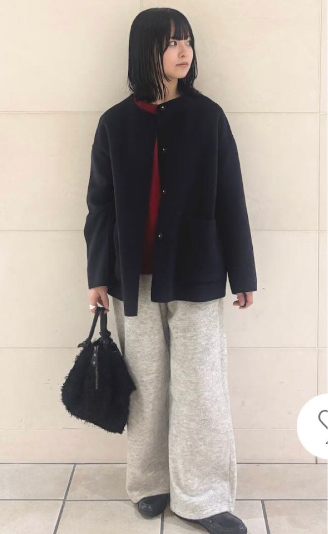 新品タグ付き　DOORS ウールリバーノーカーラミドルコート　NAVY