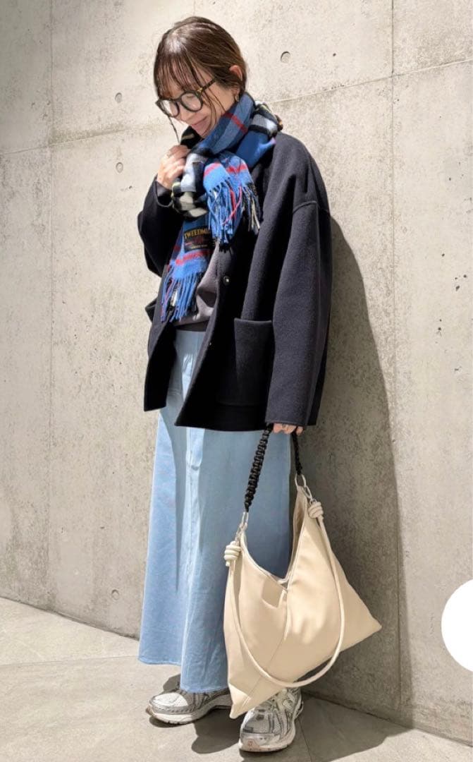 新品タグ付き　DOORS ウールリバーノーカーラミドルコート　NAVY