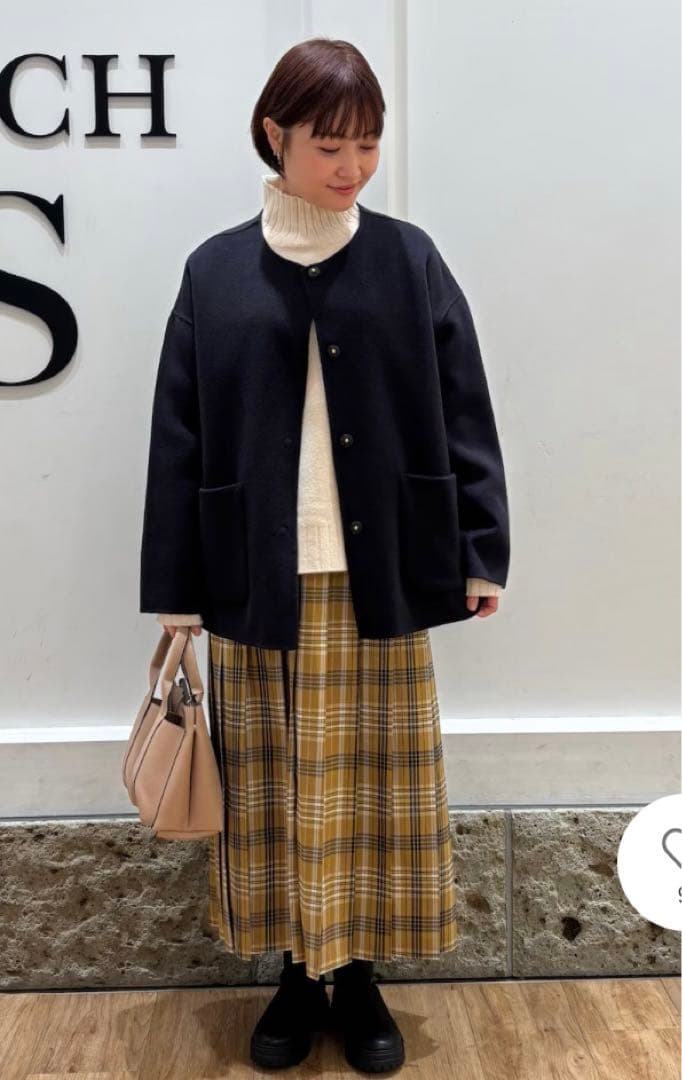 新品タグ付き　DOORS ウールリバーノーカーラミドルコート　NAVY