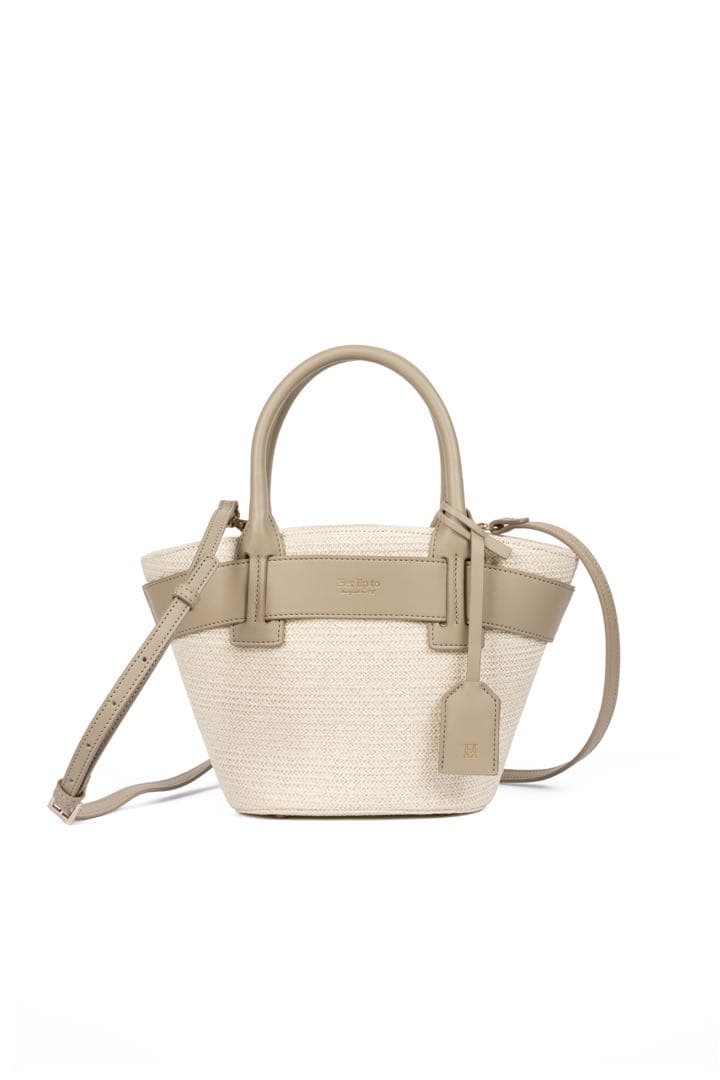 Herlipto Palma Mini Tote Bag かごバックtaupe