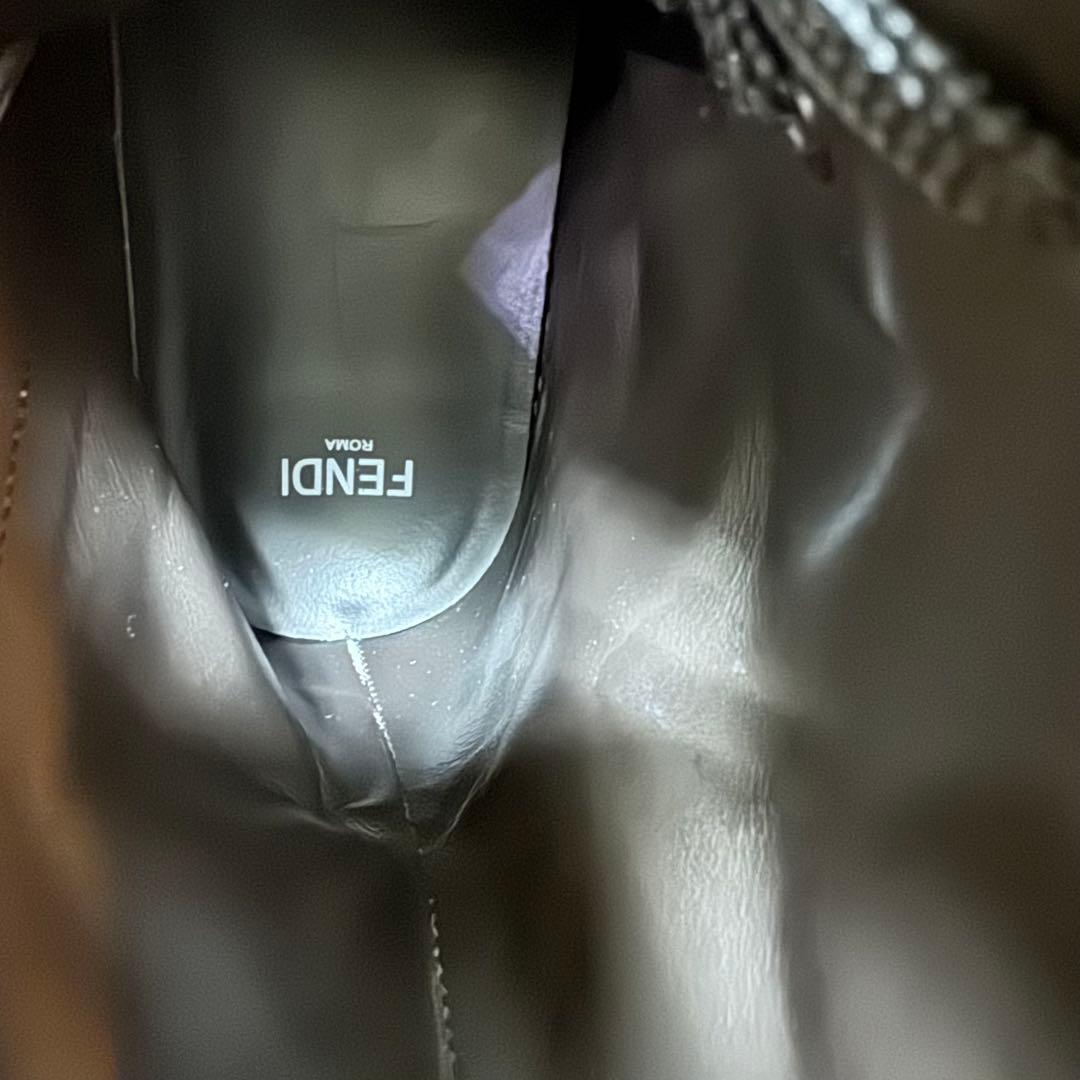 FENDI フェンディ　ズッカ柄　ハイカット　ブーツ　24cm kids ユニ