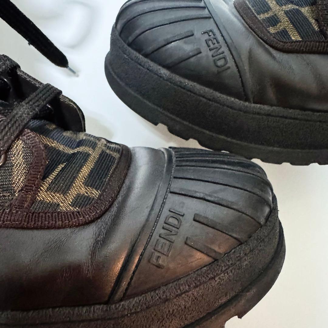 FENDI フェンディ　ズッカ柄　ハイカット　ブーツ　24cm kids ユニ