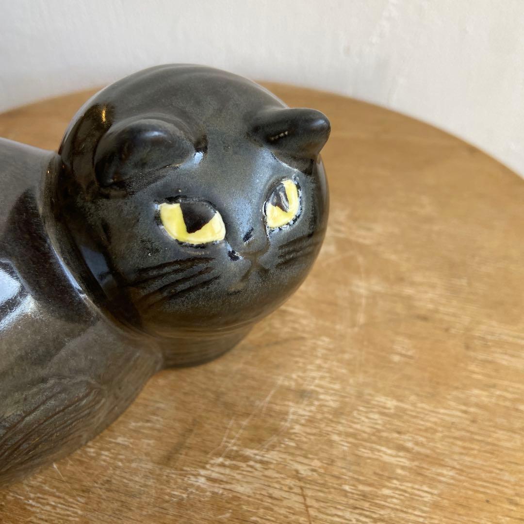 リサラーソン　じゃまをする猫　マイ　maj ツヤありブラック　scope