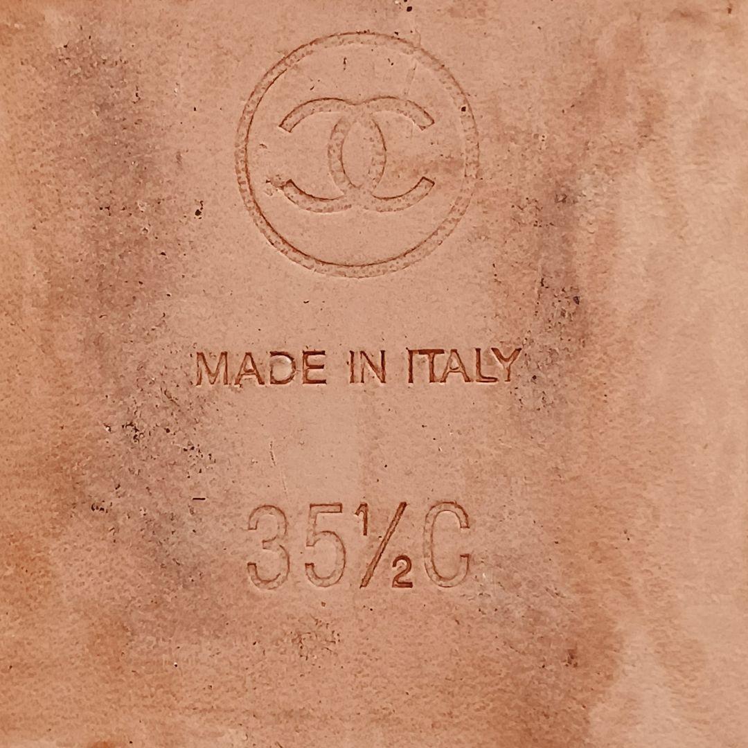 シャネル バレエシューズ ココマーク リボン フラットシューズ ゴールド