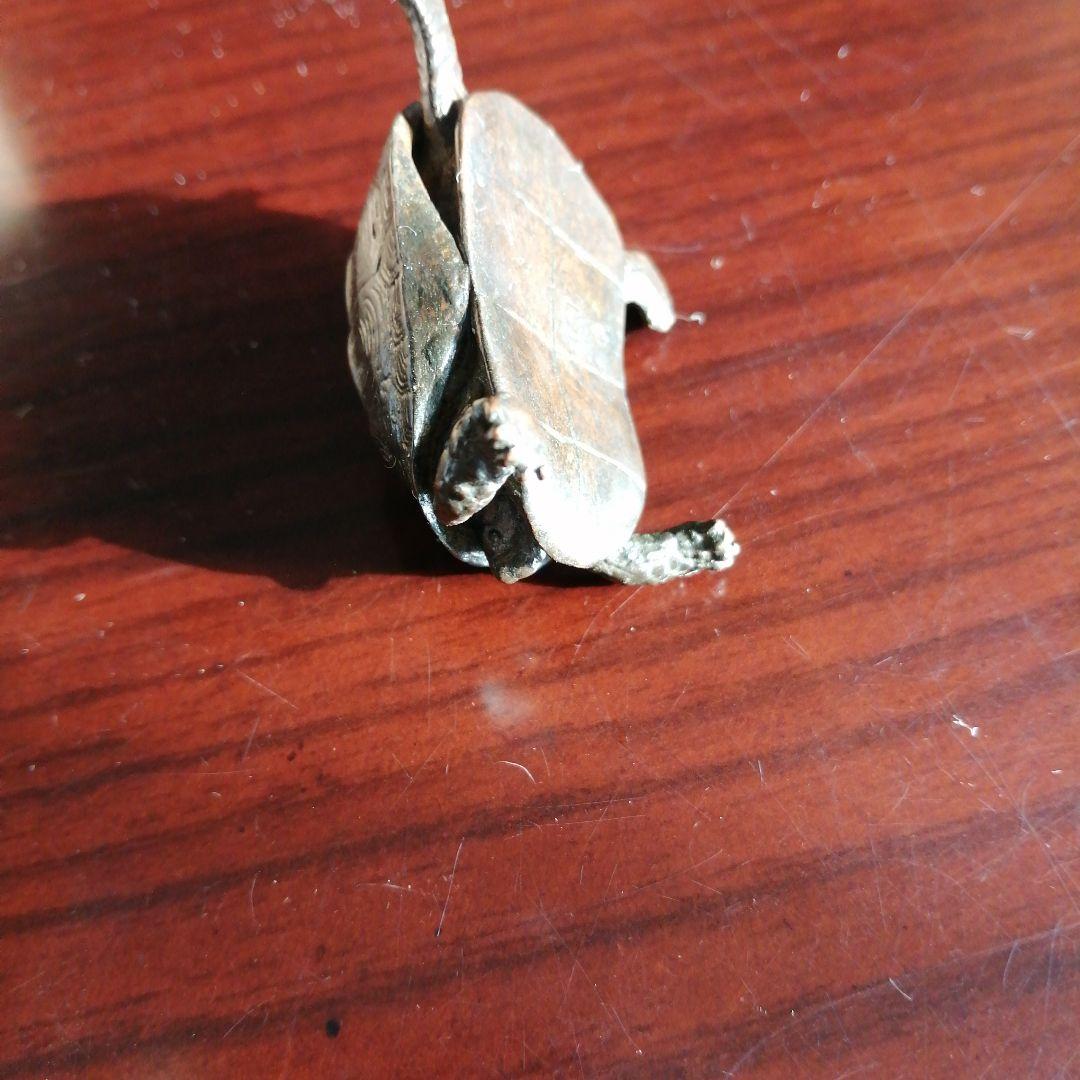 龍文堂安之介　銅製自在亀　5cm
