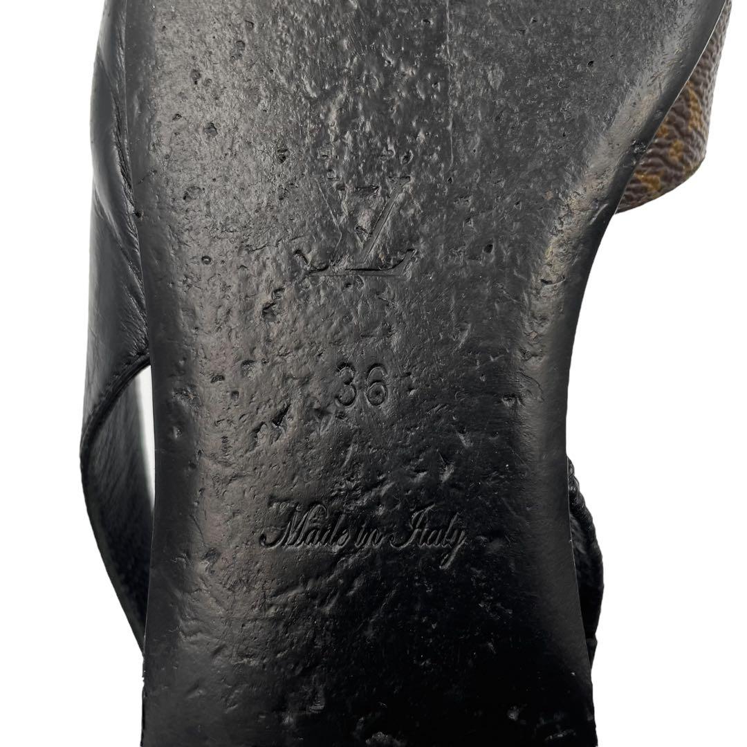 《超美品》ルイヴィトン ミュール バックストラップ モノグラム 本革 PVC