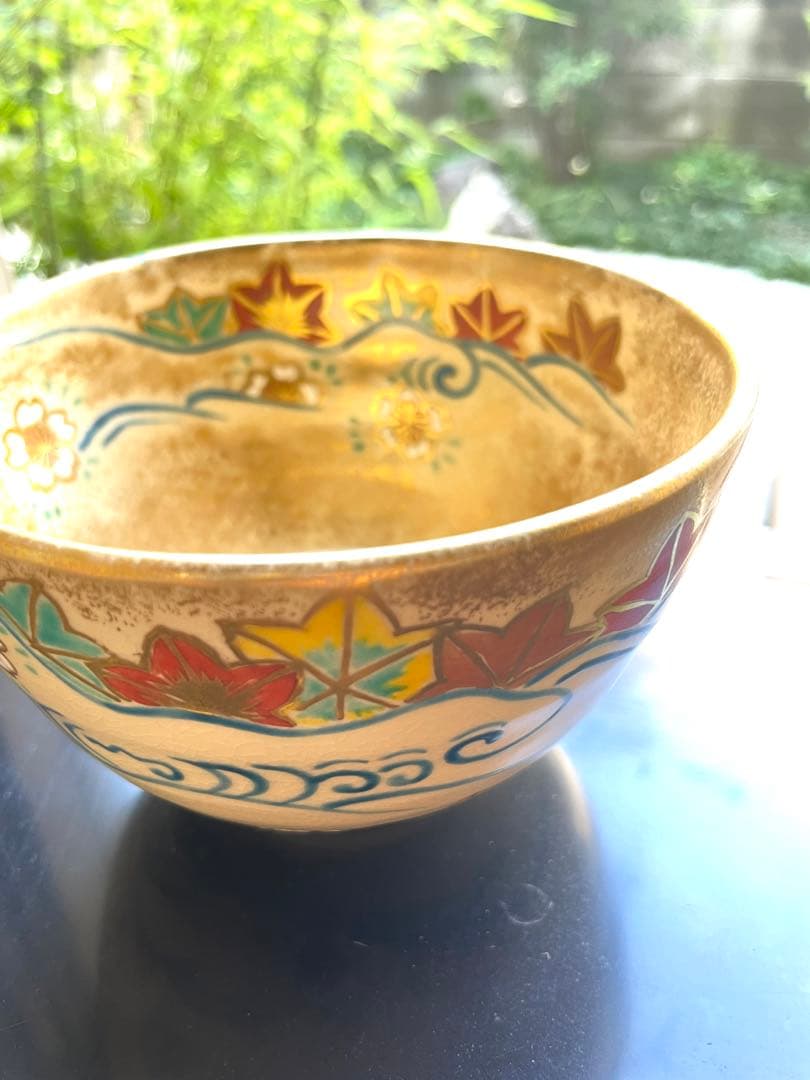 「雲錦」仁清写　茶盌    作:九宝