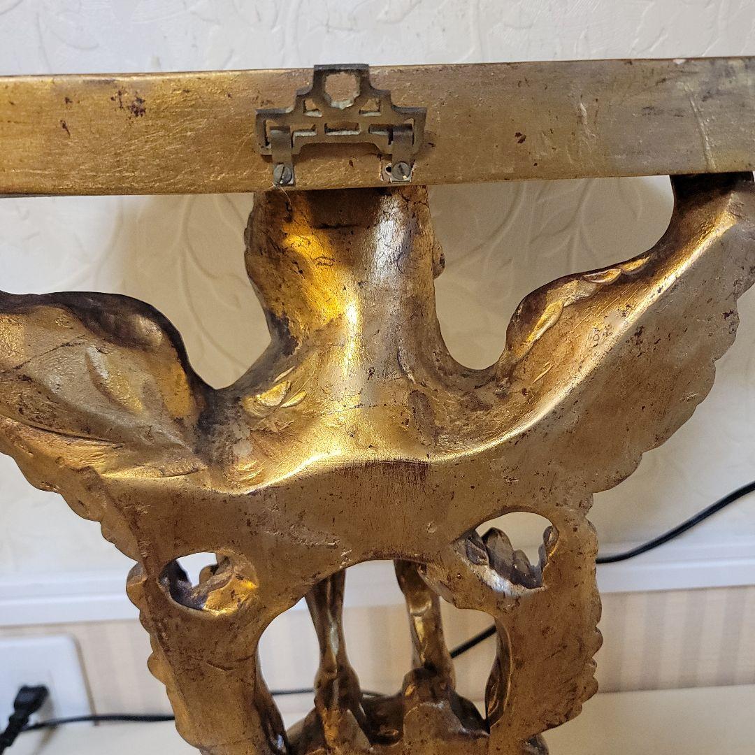 大型　ライオンの壁掛けコンソール　シェルフ　ヴィンテージ　有翼の獅子