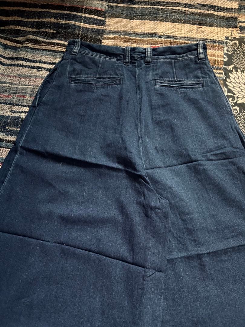 kapital デニムパッチワークガウチョパンツ