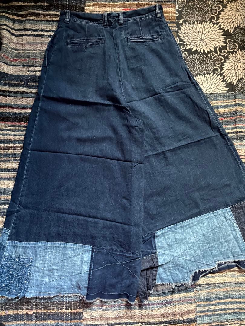 kapital デニムパッチワークガウチョパンツ