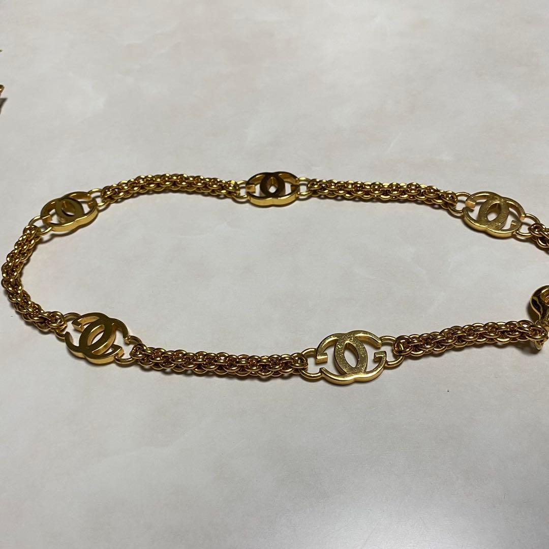 GUCCI　チェーンベルト　ダブルG　インターロッキング　ゴールド　ヴィンテージ