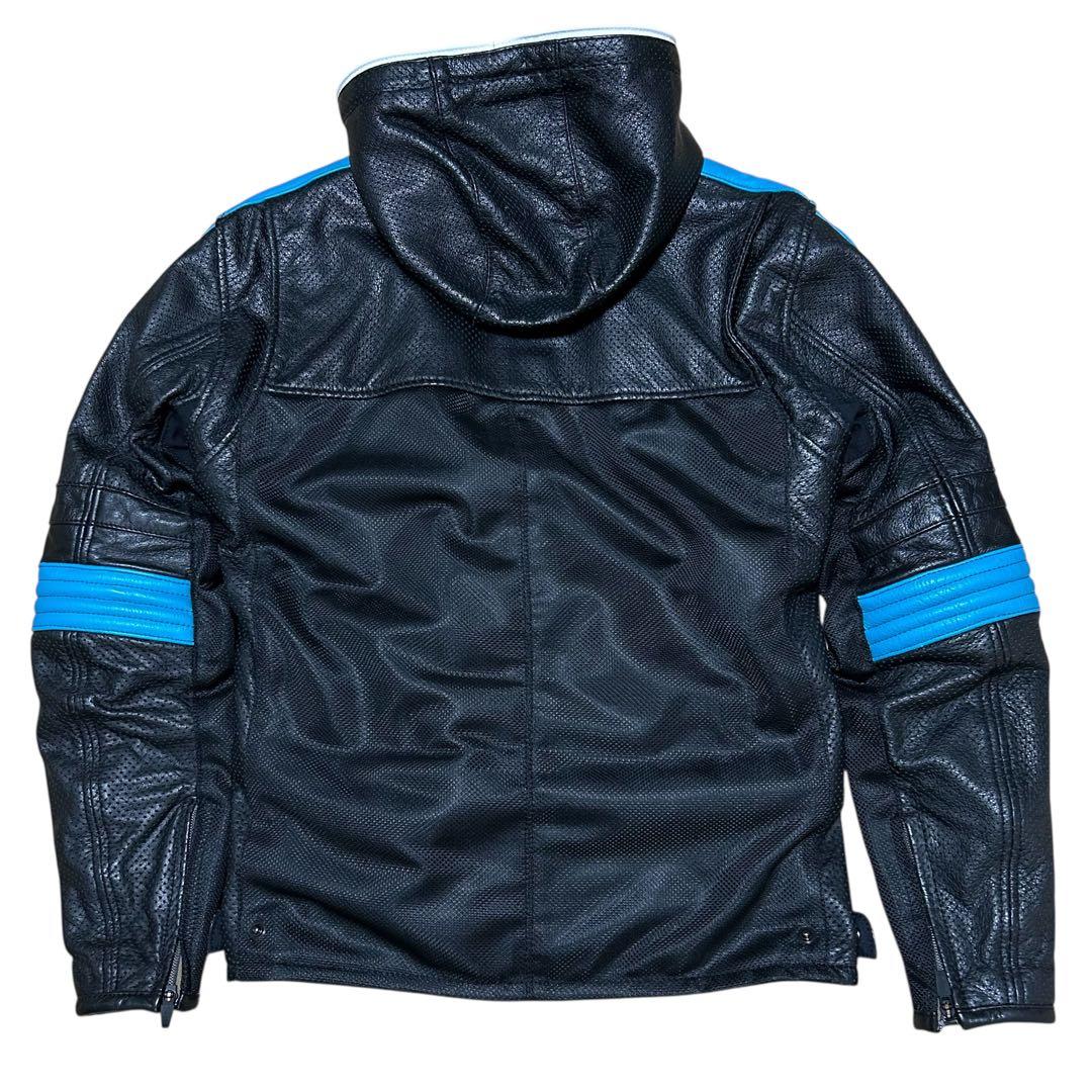 HYOD MHI-117 ライティングジャケット メッシュ&レザー フード付き