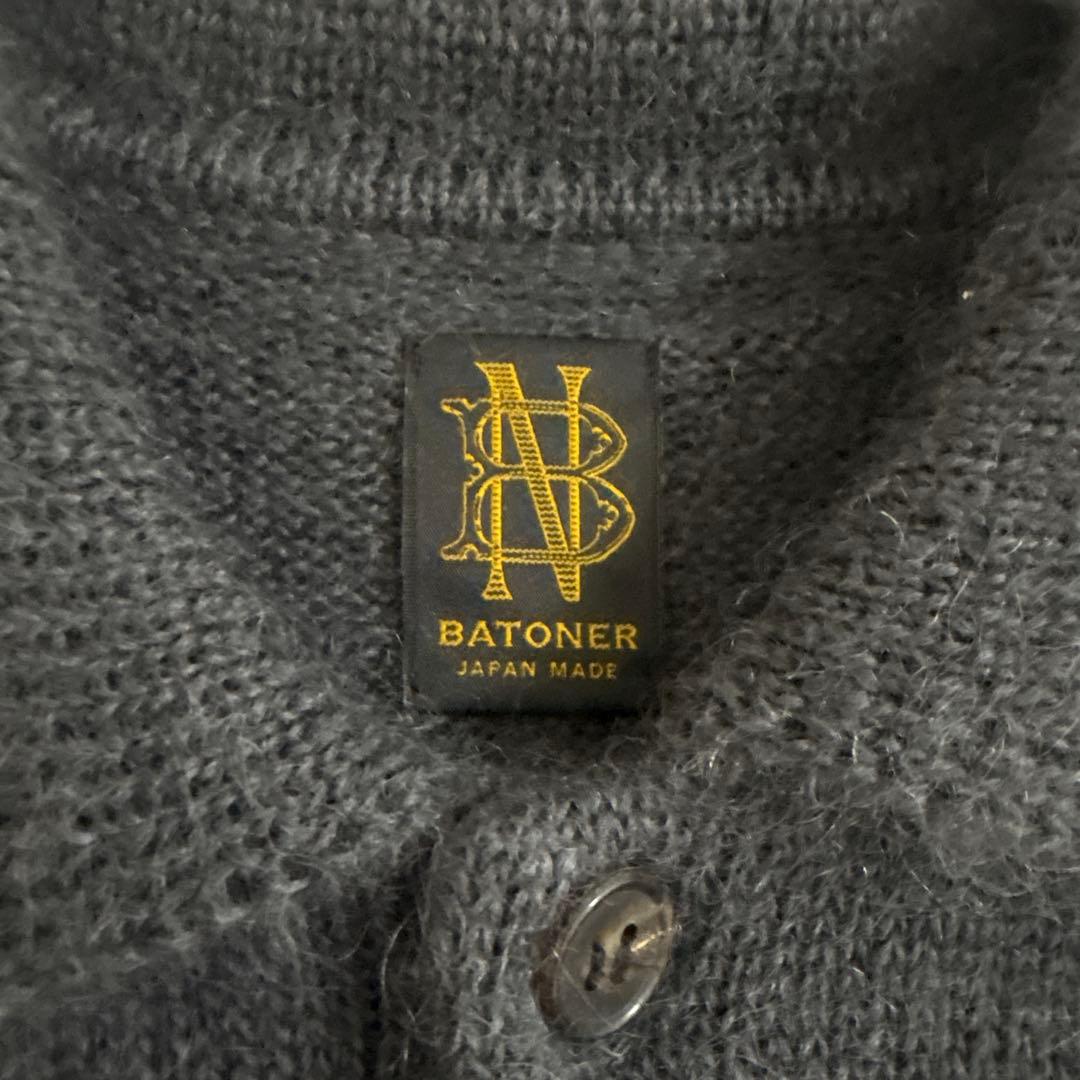 BATONER PURE MOHAIR100% POLO モヘヤ ニットポロ