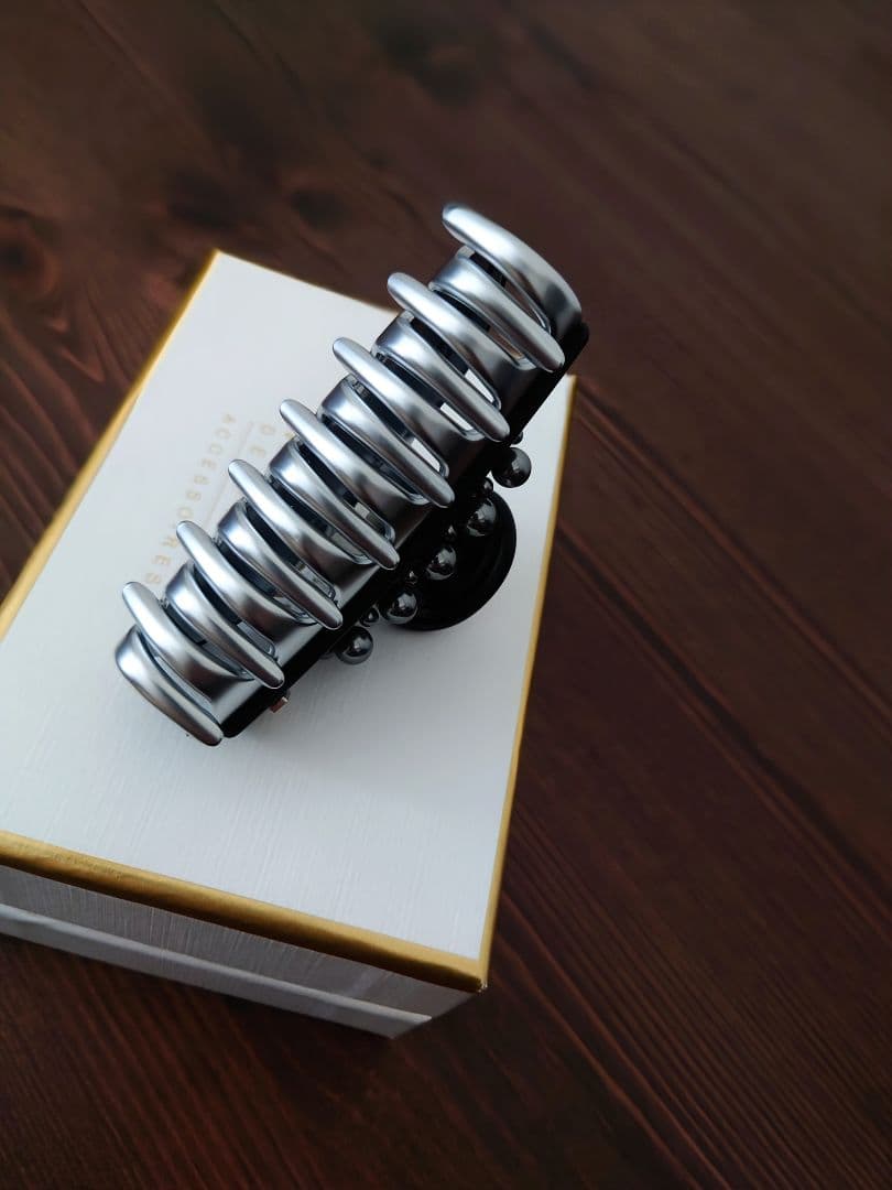 新品 アレクサンドルドゥパリ パール ヴァンドームクリップ グレー