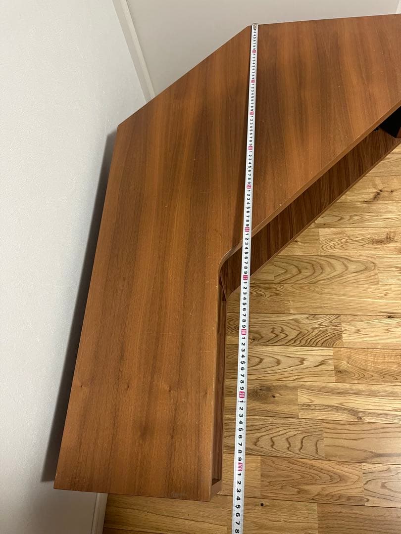 週末限定値下げunicoコーナー型テレビ台 ウォールナット調