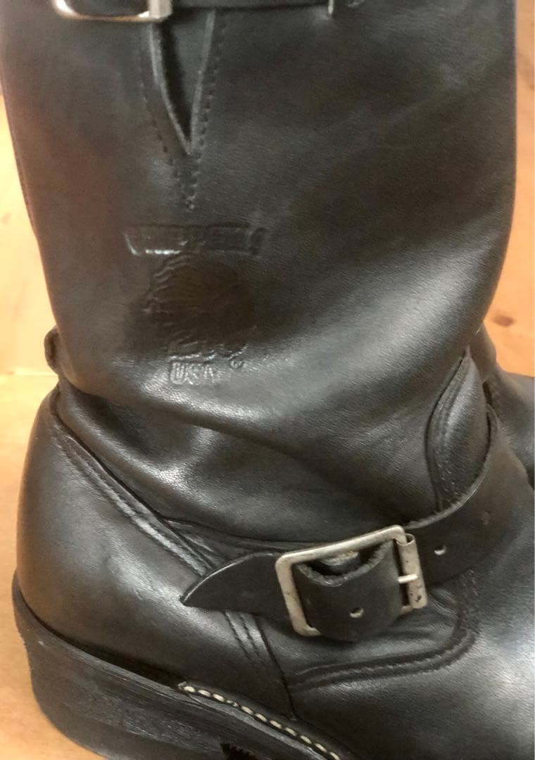 Chippewa ブラックエンジニアブーツ