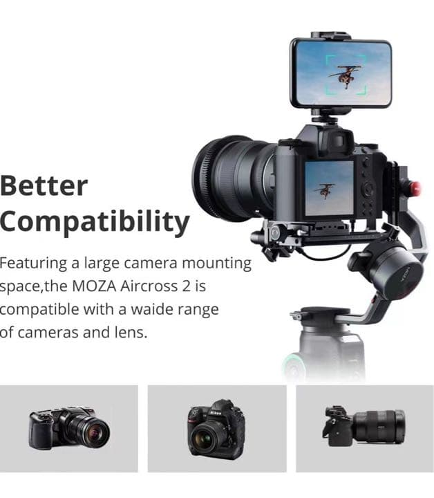 MOZA Aircross 2 スタビライザー ジンバル カメラ専用