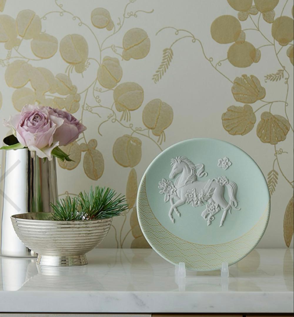 ［新品］ジャスパー　干支トレイ2026午年、馬、絵皿