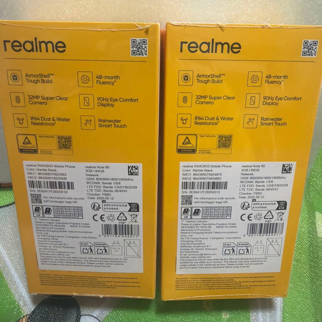realme Note 60 36GB+16GB 2 個