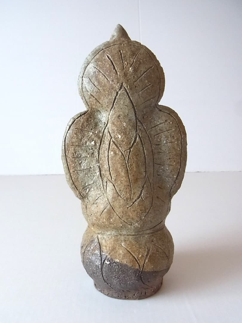 小嶋亜創『灰釉陶仏（中）』初期伊万里 李朝 古唐津 黒高麗 オンギ くらわんか