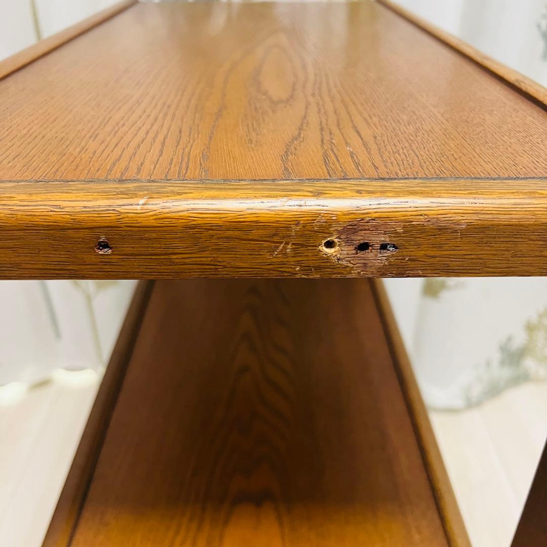 【良品】曙工芸製作所 キャビネット オーク材 リビング収納