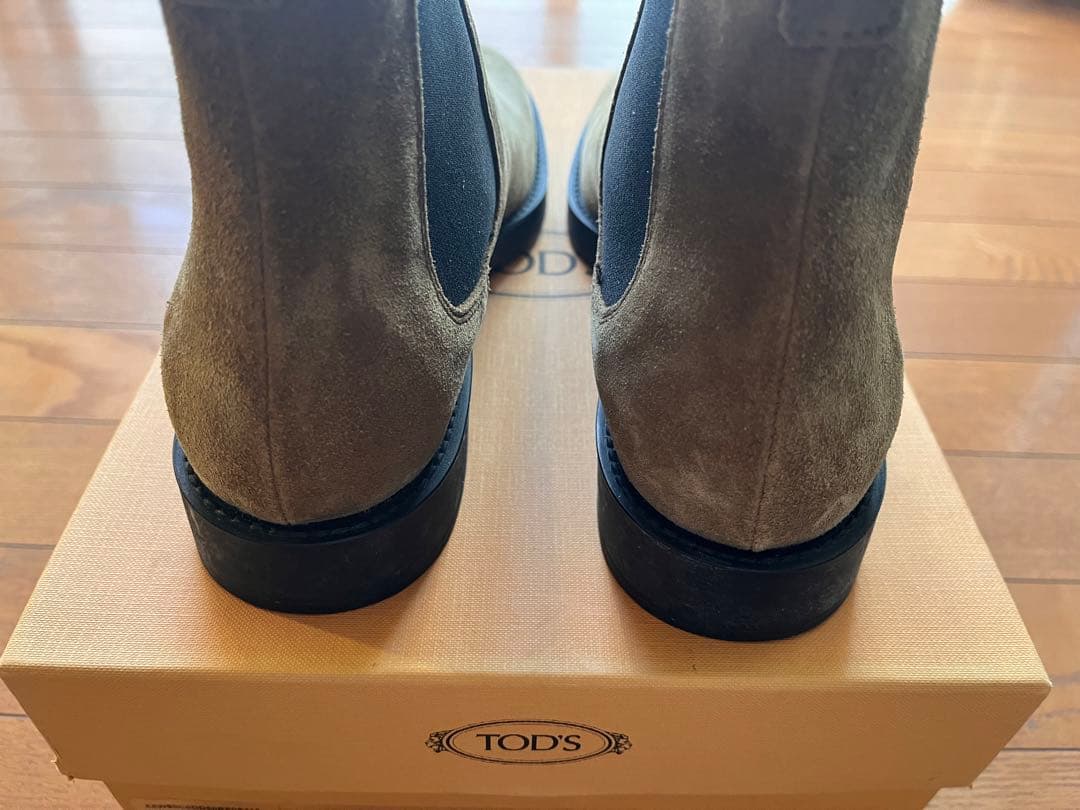 新品 未使用 TOD'S スエード ショートブーツEU38 キャメル 25cm