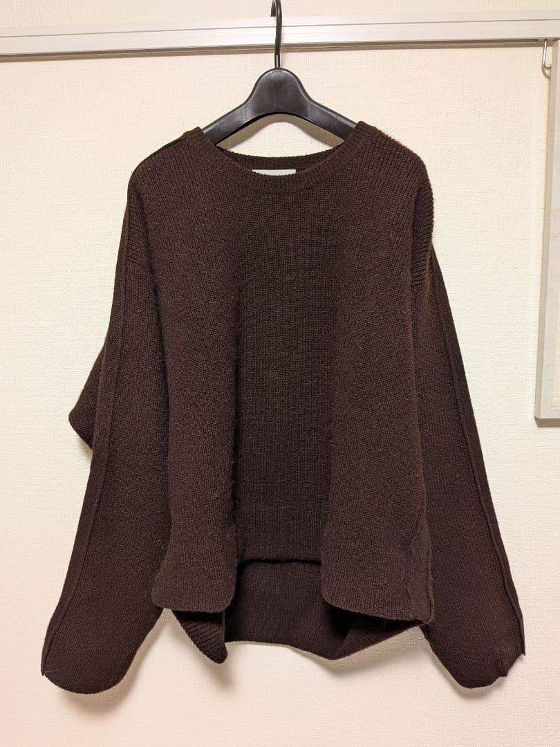トップス YOKE 19aw 7G ALPACA WOOL RIB STITCH KNIT
