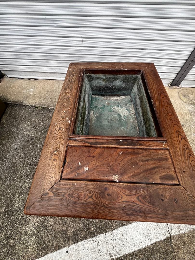 囲炉裏座卓 欅けやき 天然木 無垢材 囲炉裏 座敷机 火鉢