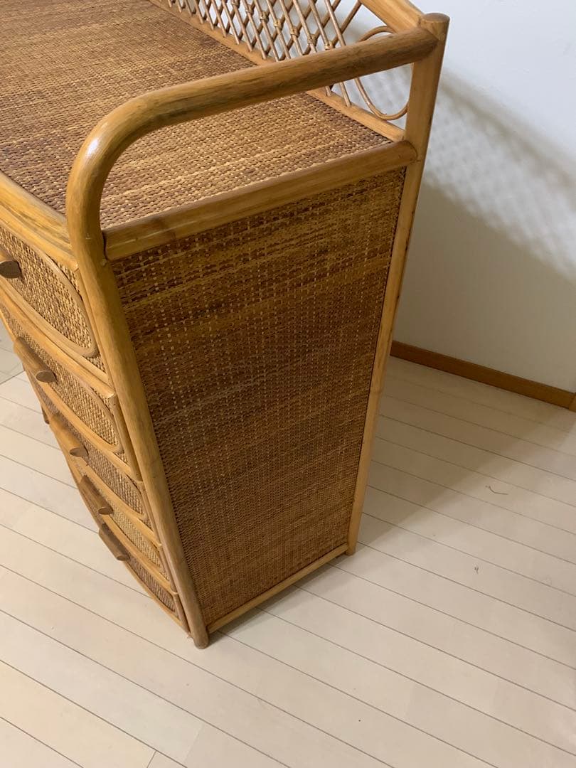 ラタン チェスト レトロ 昭和レトロ 収納 タンス アンティーク
