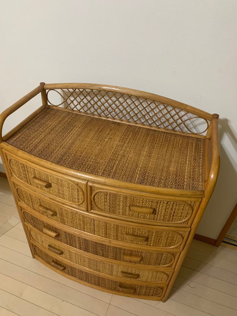 ラタン チェスト レトロ 昭和レトロ 収納 タンス アンティーク