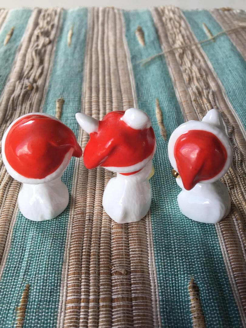 ヴィンテージ　ナプコ社　クリスマスフィギュア　陶器製