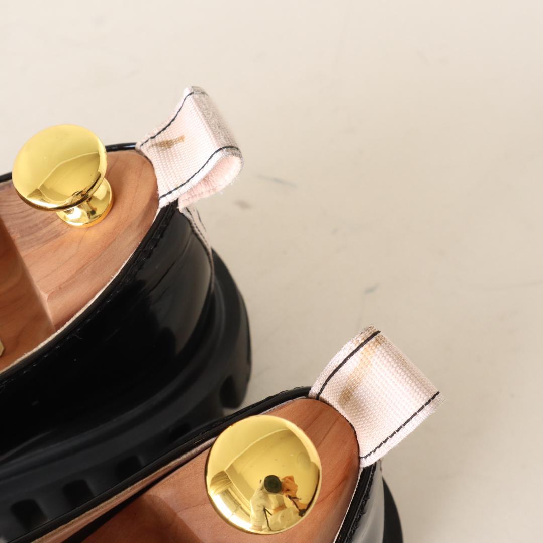 ロジェヴィヴィエ ヴィヴゴーシック厚底　黒エナメルローファー 37 24cm