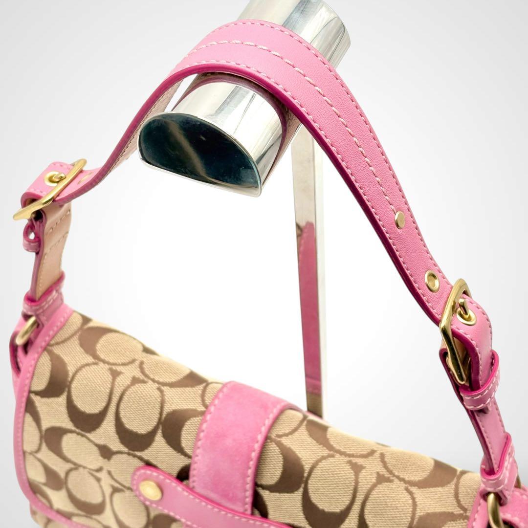 美品✨Vintage Coach Shoulder Bag Pink Y2K