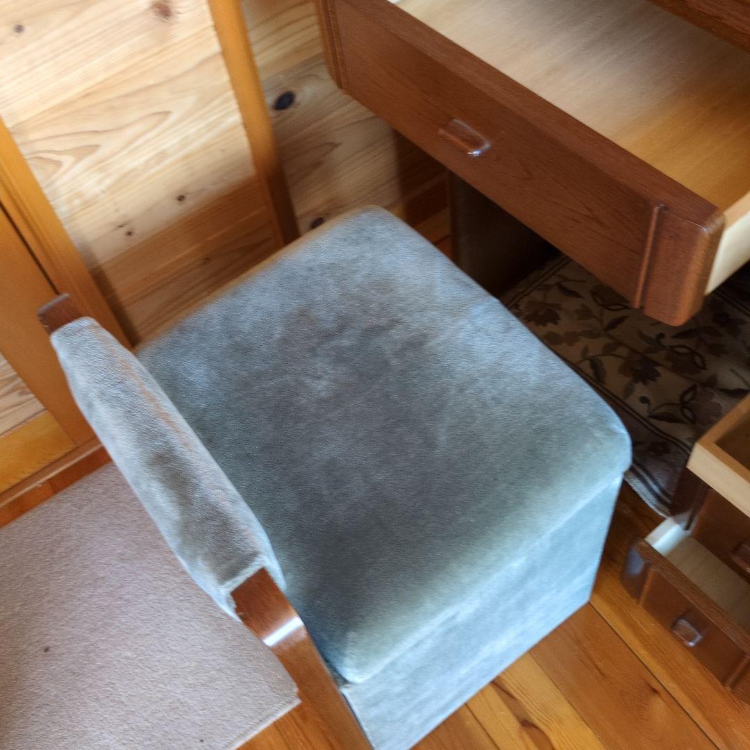 マイナス送料【お引き取り発送どちらでもレトロ】ブラウン 木製 ドレッサー 鏡台