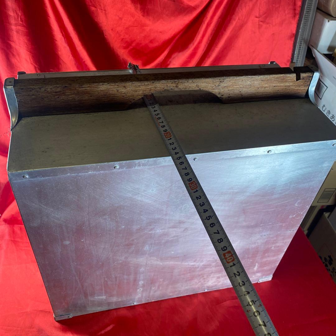 特大　ラーメン屋の出前のおかもち　堤箱　アルミ製　キャンプギア　ランチボックス