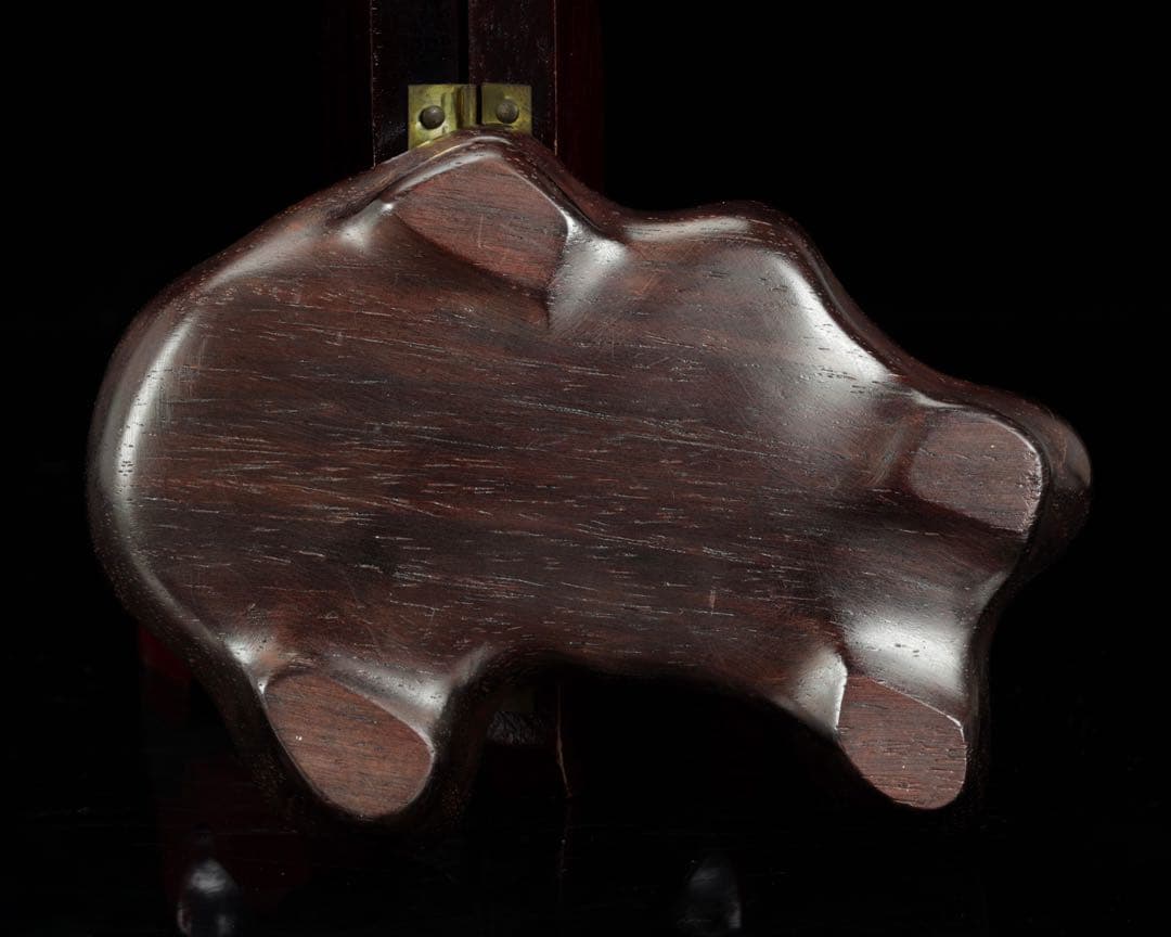 貴船石 蛙石 台座 箱付 642g カエル水石 鑑賞石 京石 天然石 飾石 美石