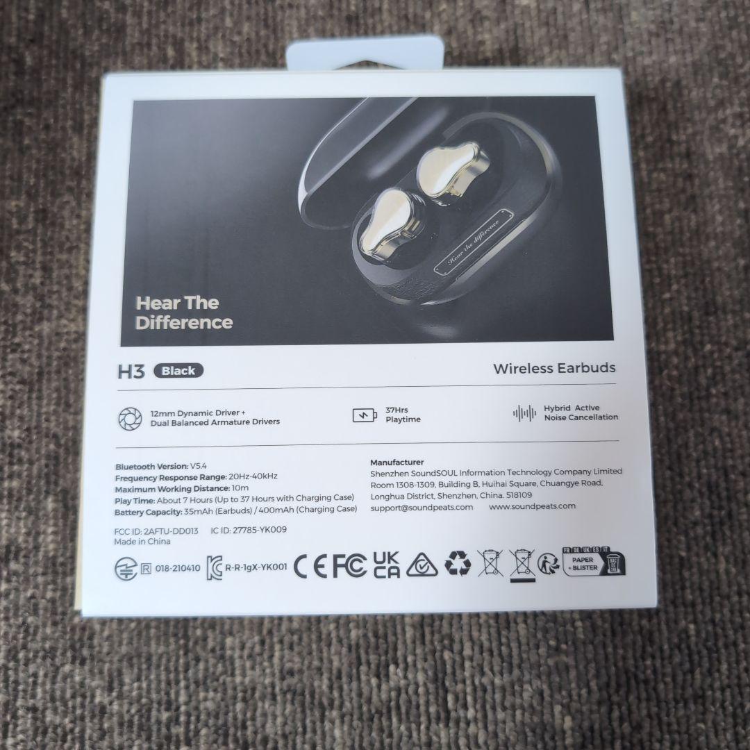 SOUNDPEATS H3 ワイヤレスイヤホン