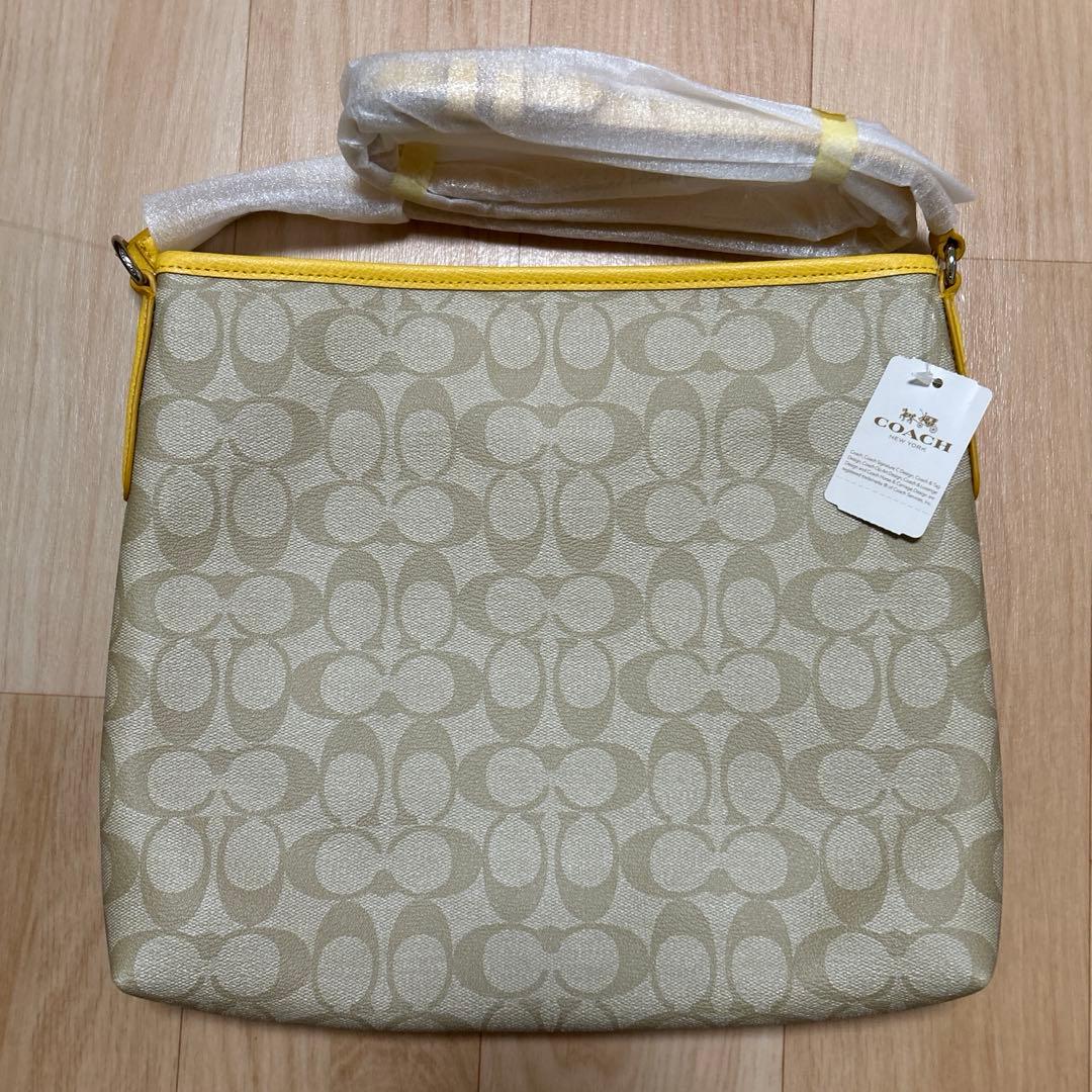 【新品未使用】コーチ　ショルダーバッグ　茶　シグネチャー