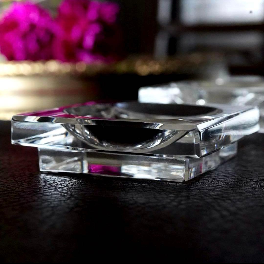 美品★オ－ルドバカラBACCARAT★バターディッシュ 皿★調味料 塩入れ★4客