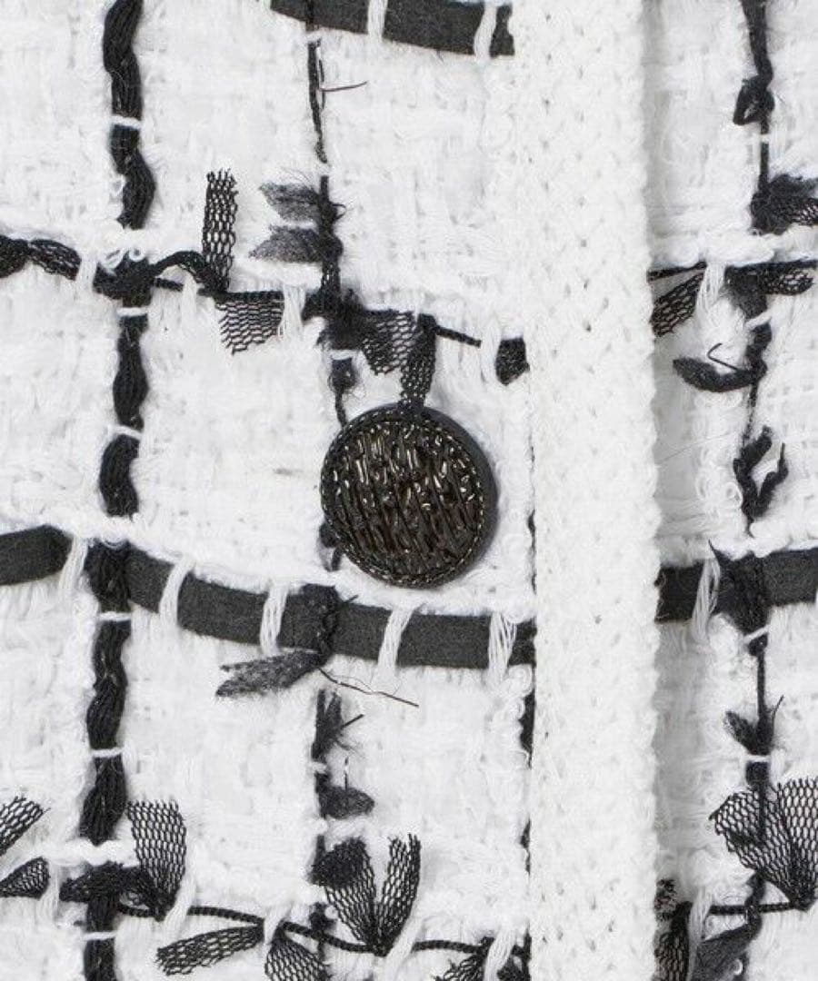 新品☆ANAYI チュールツイードニットコンビ カーディガン/セオリー、23区