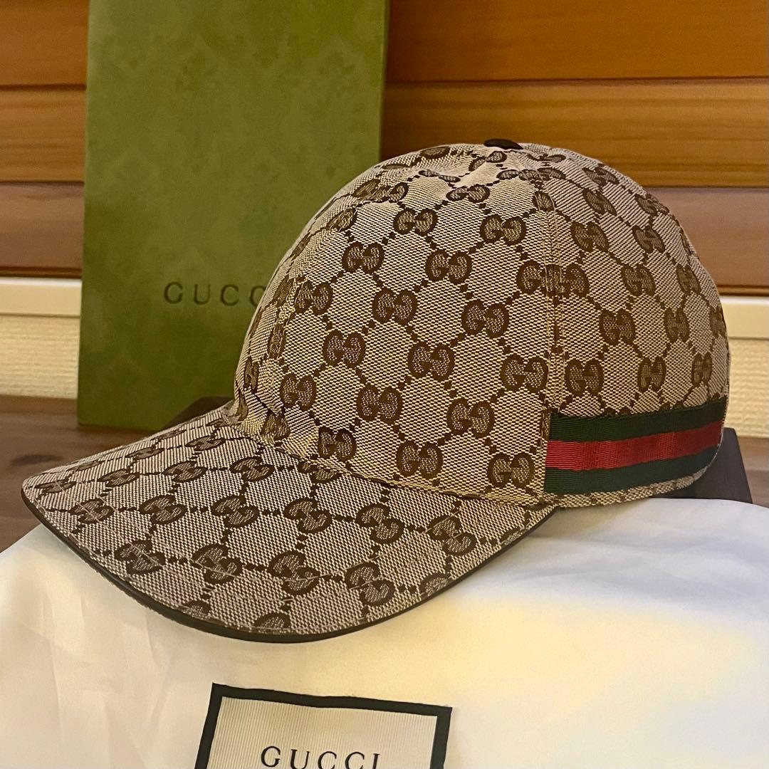 ✴︎限定お値下げ✴︎【正規品】GUCCI GGパターンベースボールキャップ　Lサイズ
