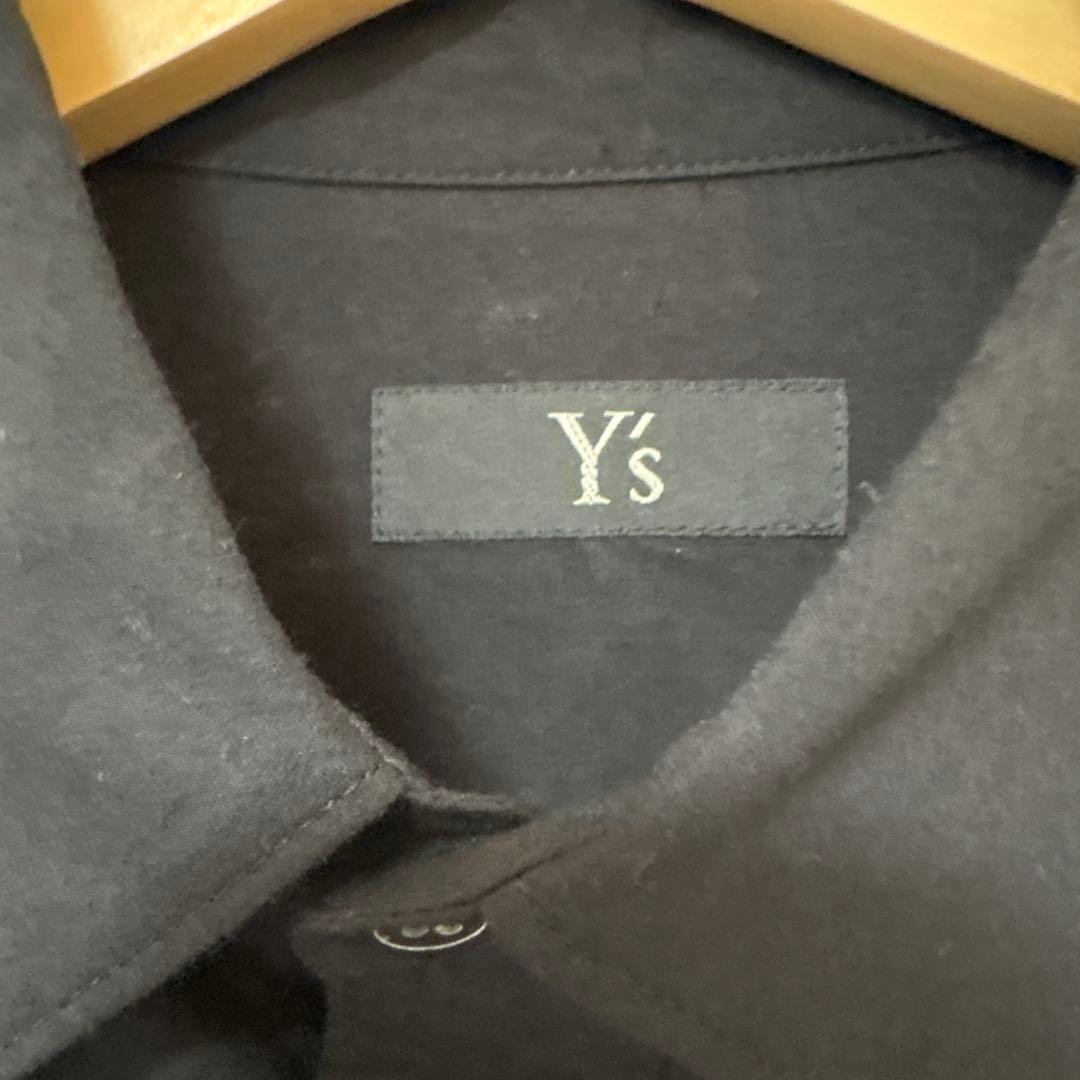 Y's ブラック 刺繍入り長袖シャツ　 サイズ2