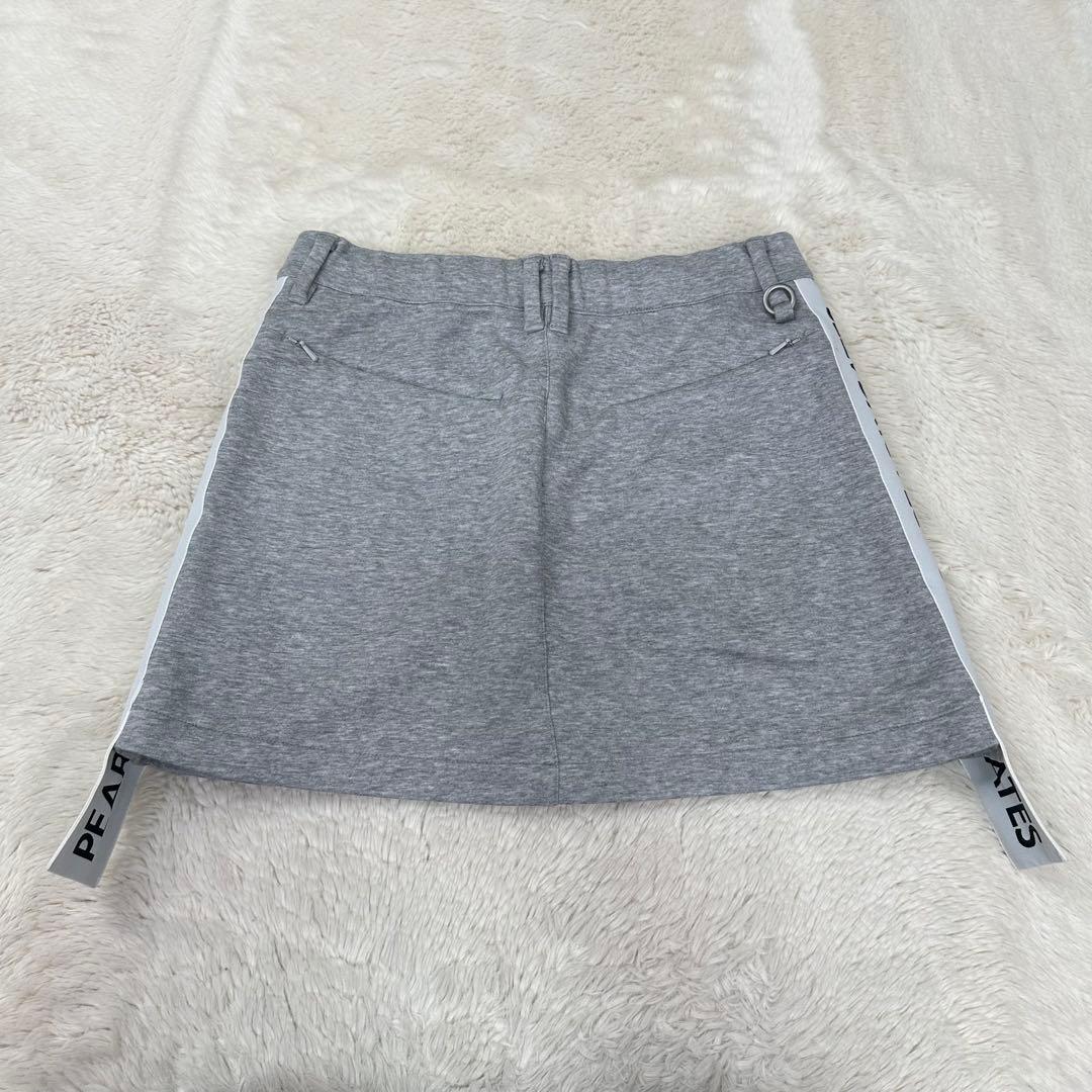 ✨美品✨パーリーゲイツ ロゴテープ スカート グレー 0 スウェット ストレッチ